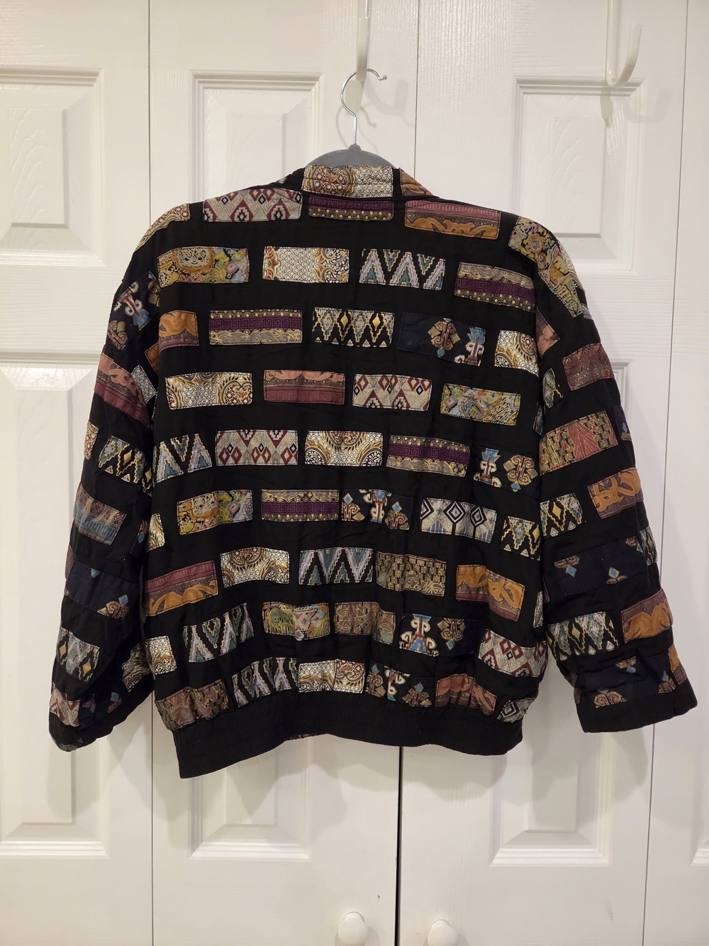 Vintage Late 80s Early 90s Patchwork Bomber Jacket - Picture 6 of 6